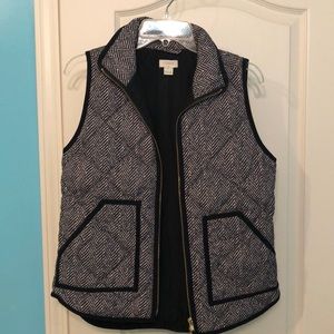 J. Crew Black & White patterned vest size XS